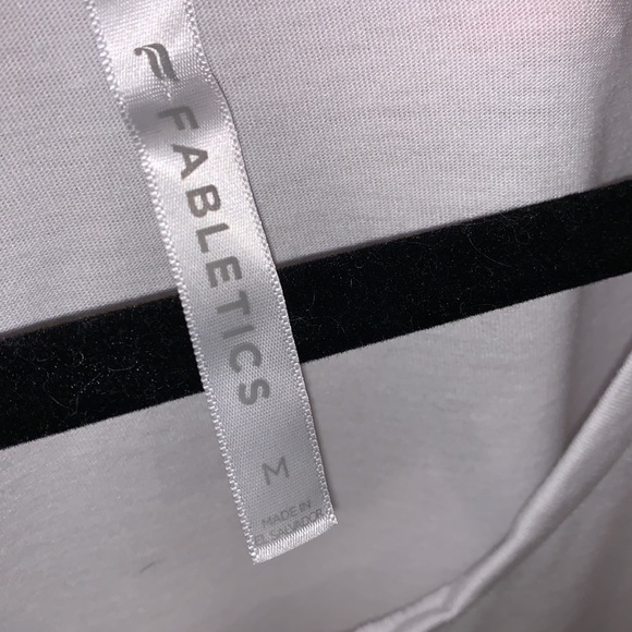 NWOT Fabletics Graphic Tank Top White Medium Oversized - Picture 8 of 9
